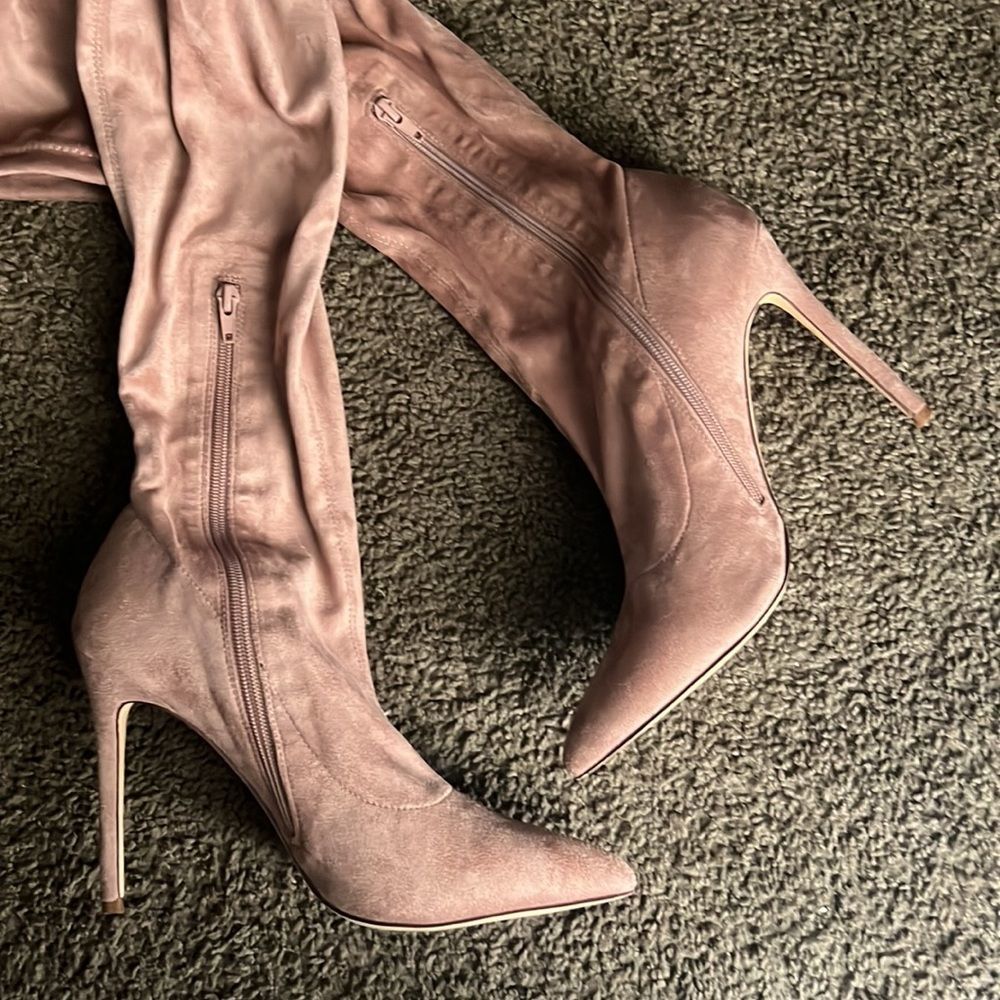Liliana Gisele-50 Faux Suede Thigh Boot - Picture 9 of 9